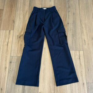 Abercrombie & Fitch Sloane Tailored Cargo Pants - Navy - 26